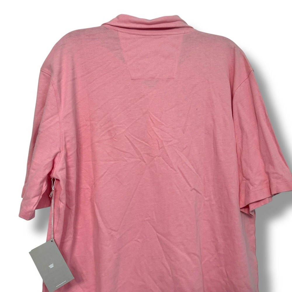 Mack Weldon Mens Polo Shirt Dry Knit Cotton Pink Short Sleeve Size XXL - Picture 7 of 9